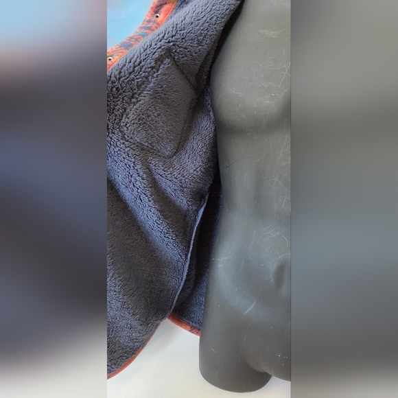 O'NEILL Rust & Navy Plaid Snap Buttons Jacket NWT - Picture 6 of 16